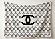 Chanel Oversized CC Logo Monogram Flannel Throw Blanket IMG_7101